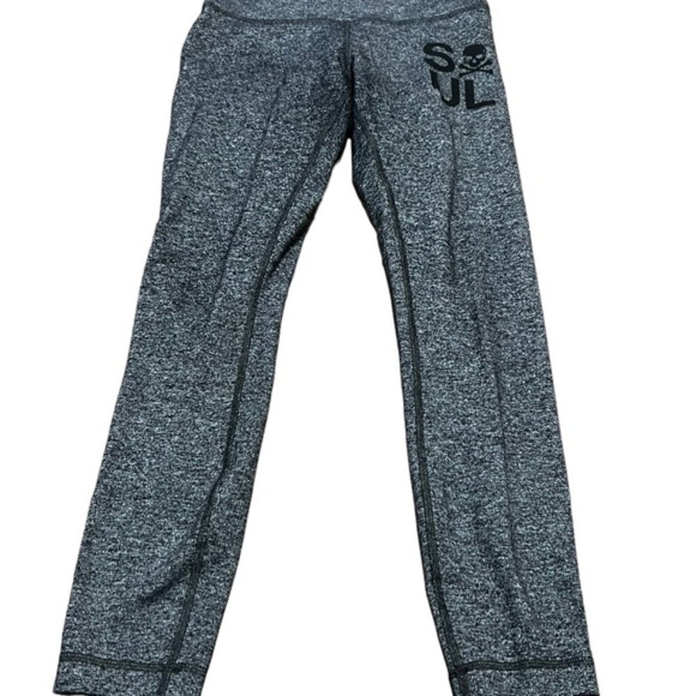 LuluLemon SUL Leggings with Skull Gray Pull On Size 6